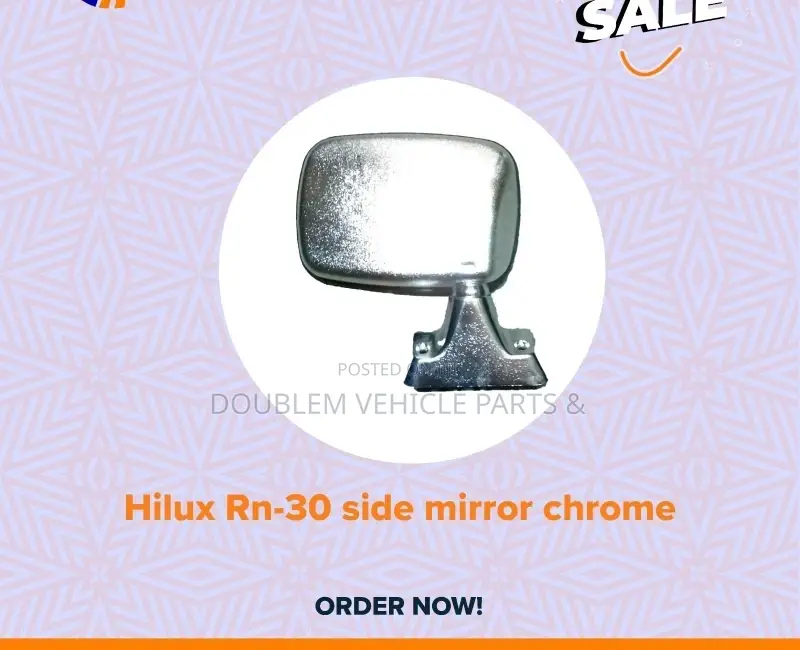 Sidemirror Hilux RN30 RN40 Side Mirror Chrome Silver