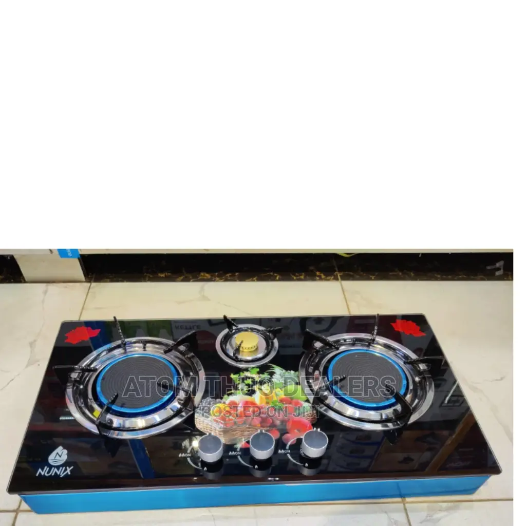 3 Burner Infrared Nunix Glass Cooker