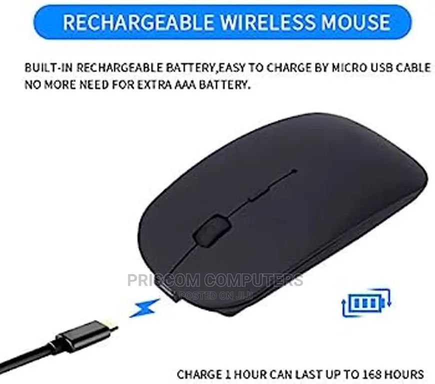 Rechargeable Wireless Mouse for Macbook Laptop PC- Bluetooth