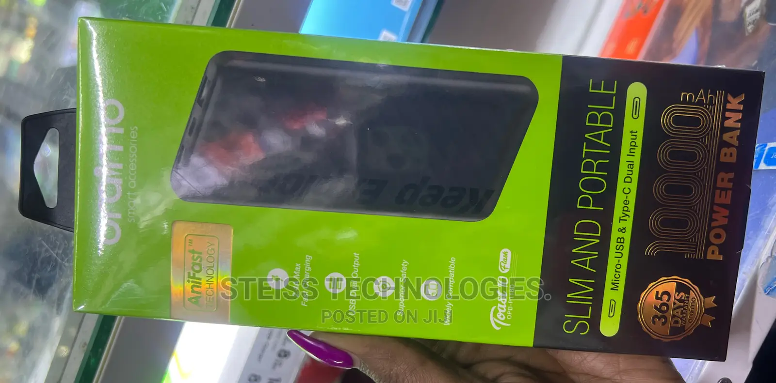 Oraimo 10000-Mah Powerbank.