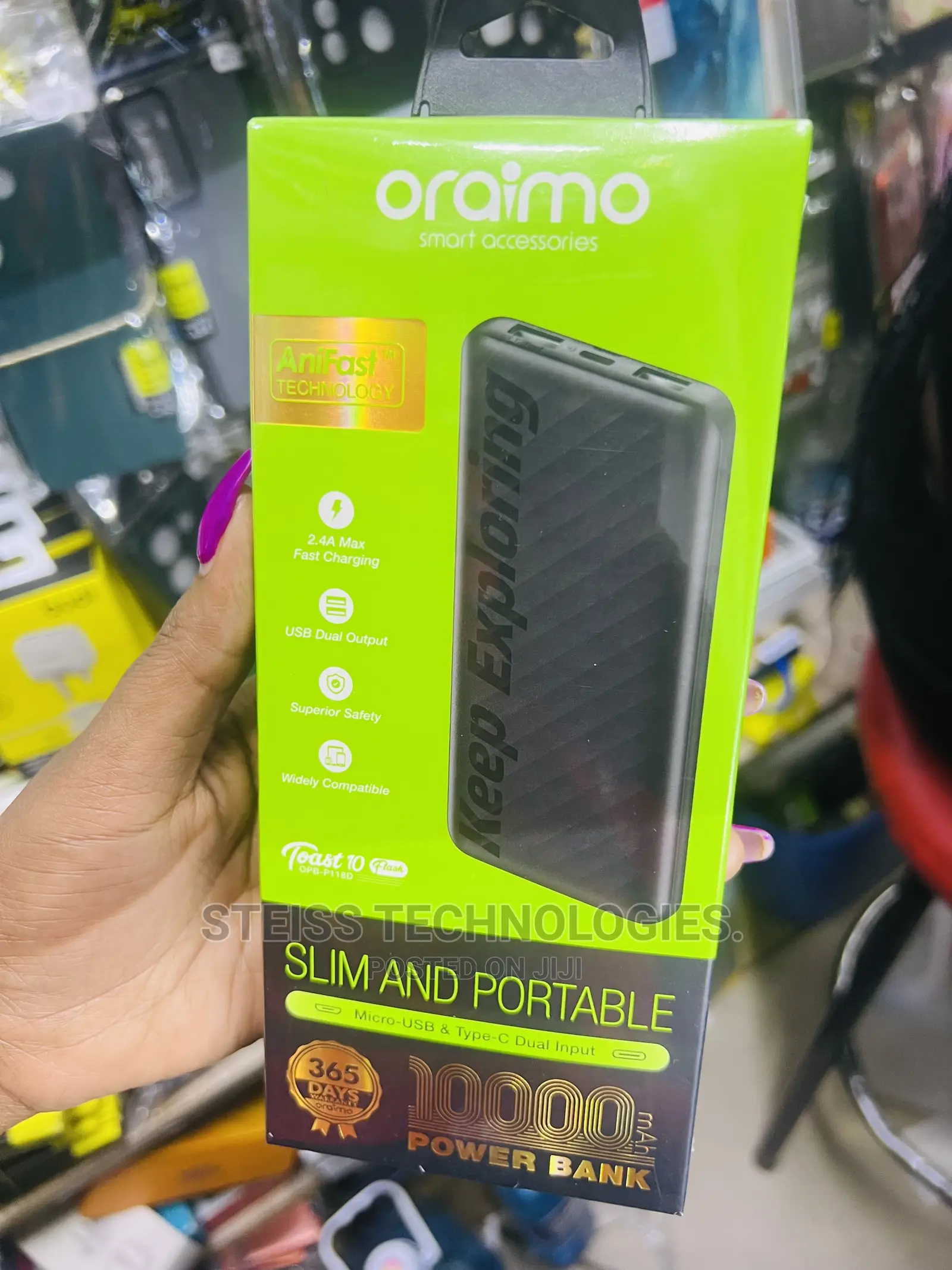 Oraimo 10000-Mah Powerbank.