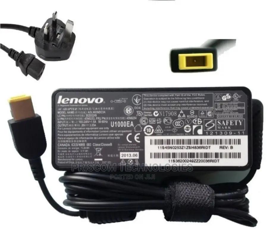 Lenovo Usb Laptop Adapter 20V, 3.25A 65W, Lenovo Usb Charger