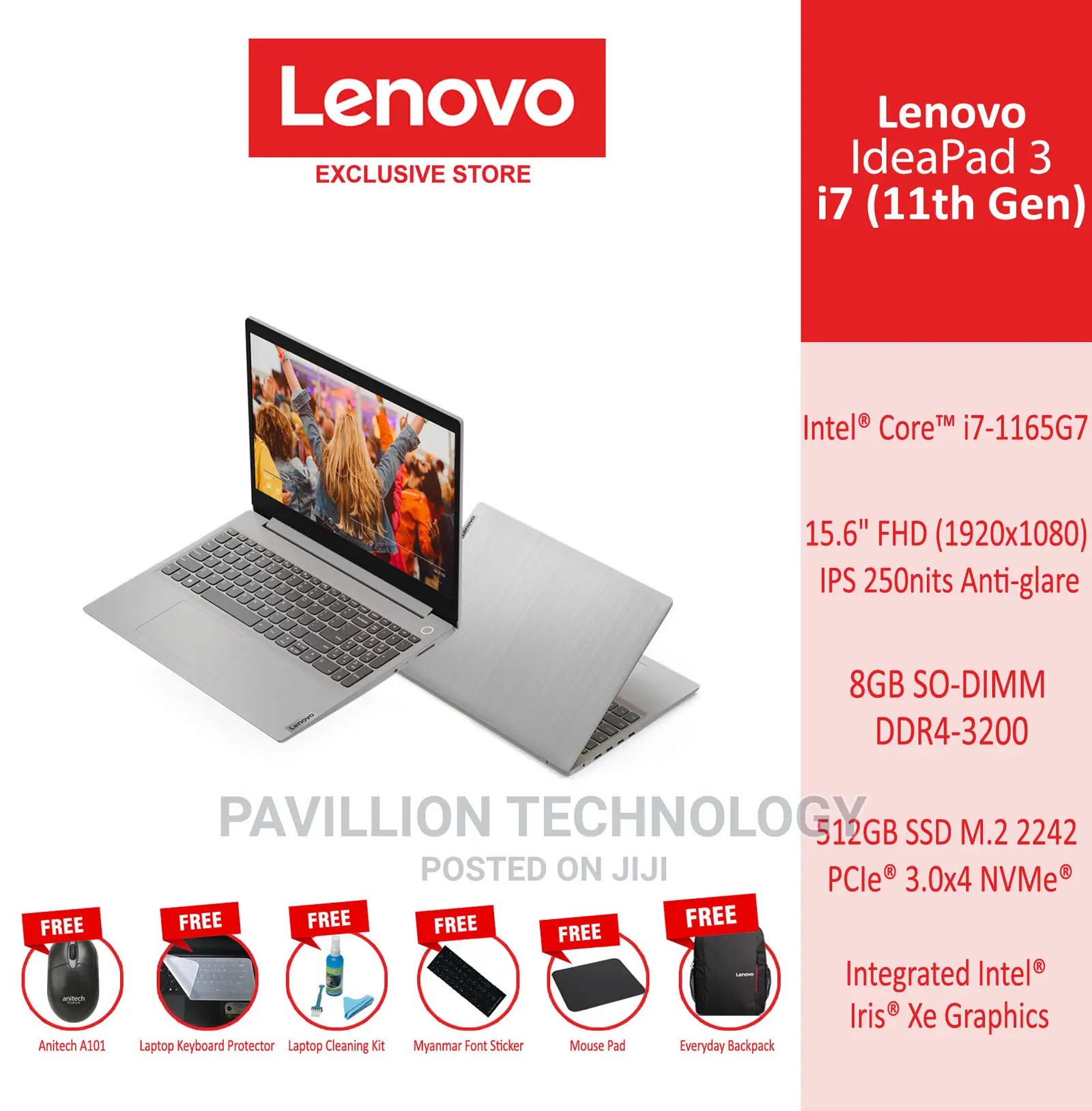 Laptop Lenovo Ideapad 3 8GB Intel Core I7 HDD 1T