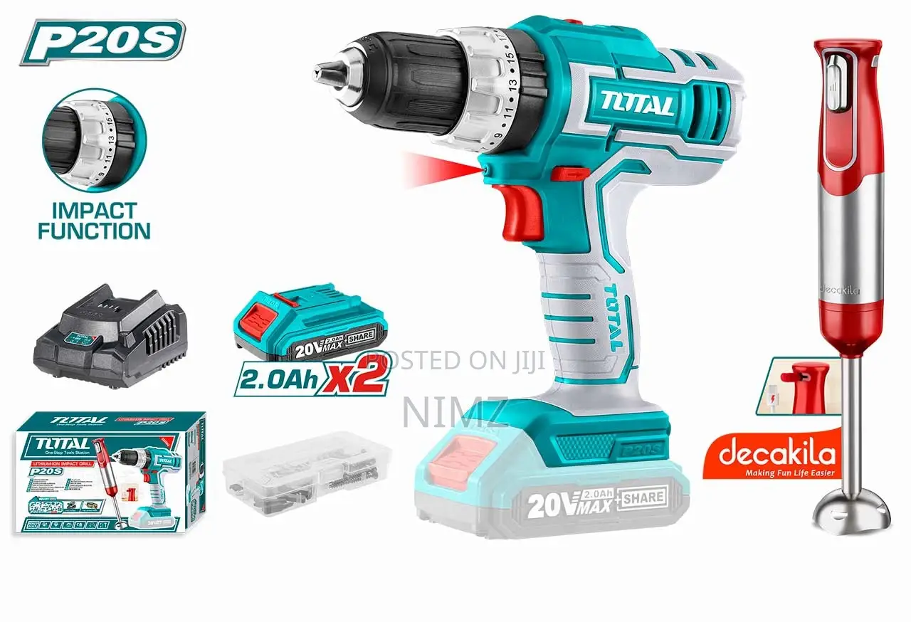 Total TOSLI22112 Lithium-Ion Cordless 2 PCS Combo Kit