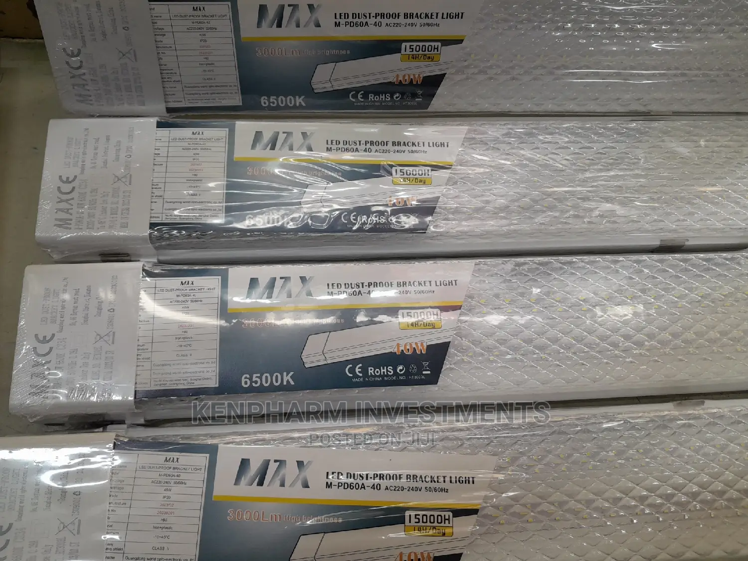 2ft Led Dustproof Fluorescent 40 Watts