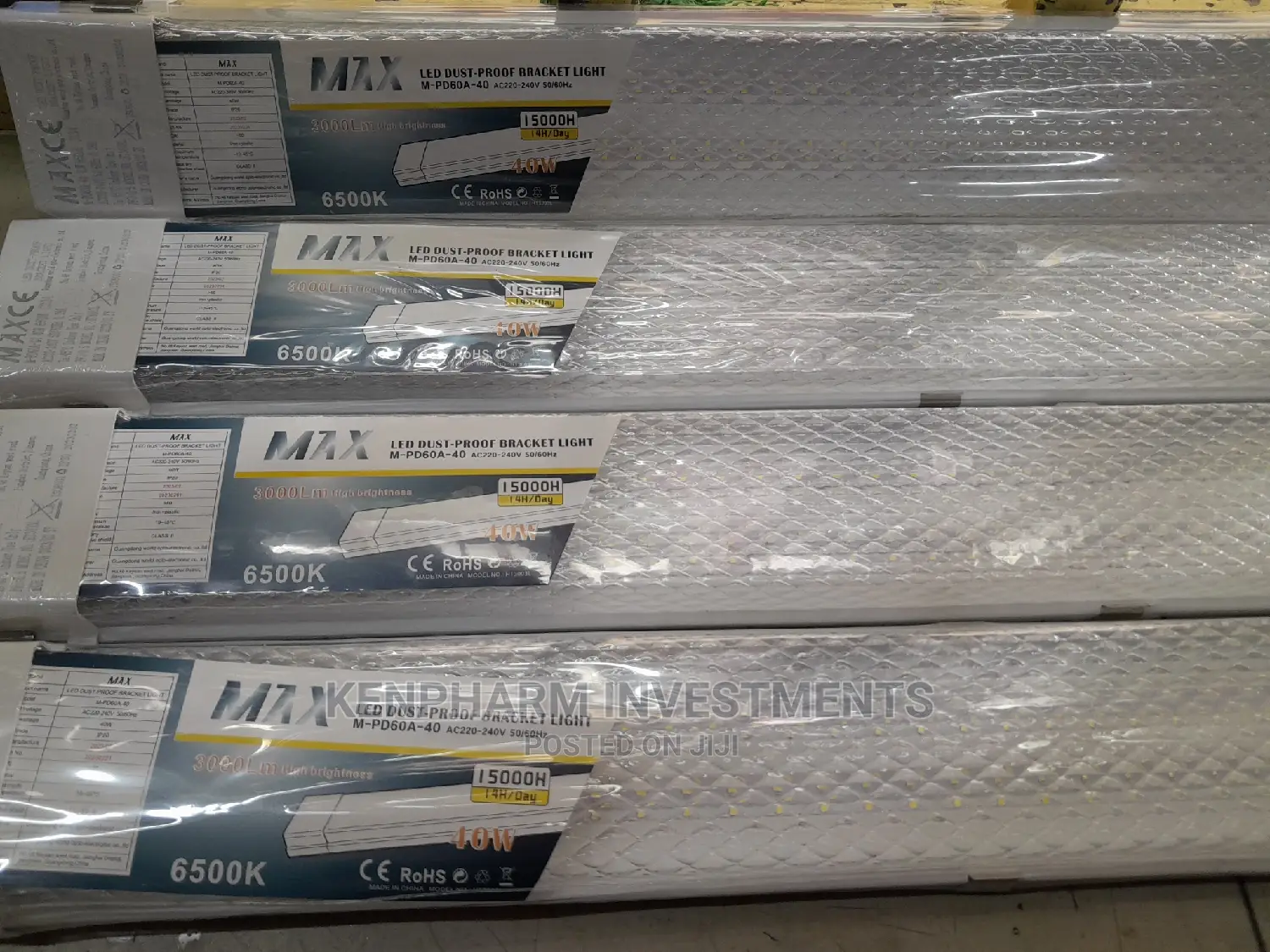 2ft Led Dustproof Fluorescent 40 Watts
