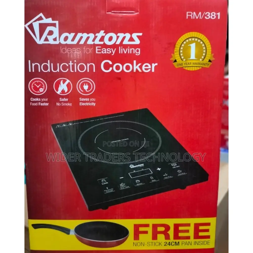 Ramtonsramtons Induction Cooker +Free Non Stick 24 CM Pan In