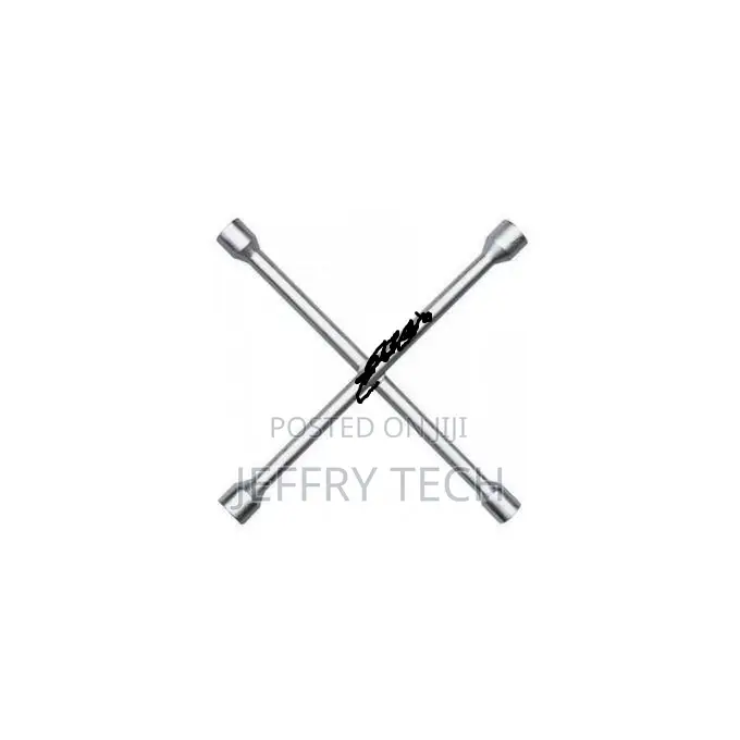 Cross Car Wheel Lug Nut Spanner Tool 17mm, 19mm, 21mm, 23mm