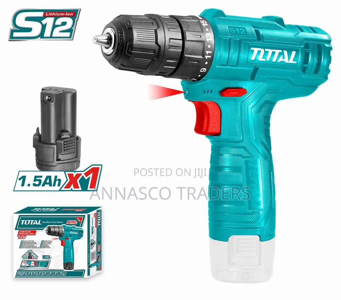 Total TDLI12415 Lithium-Ion Cordless Drill Voltage:12V