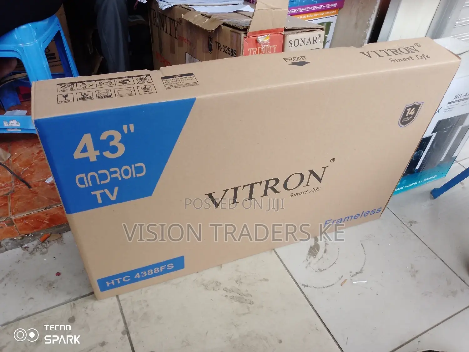 Vitron 43 Inches Smart Android Frameless Tv Full Hd 1080p.