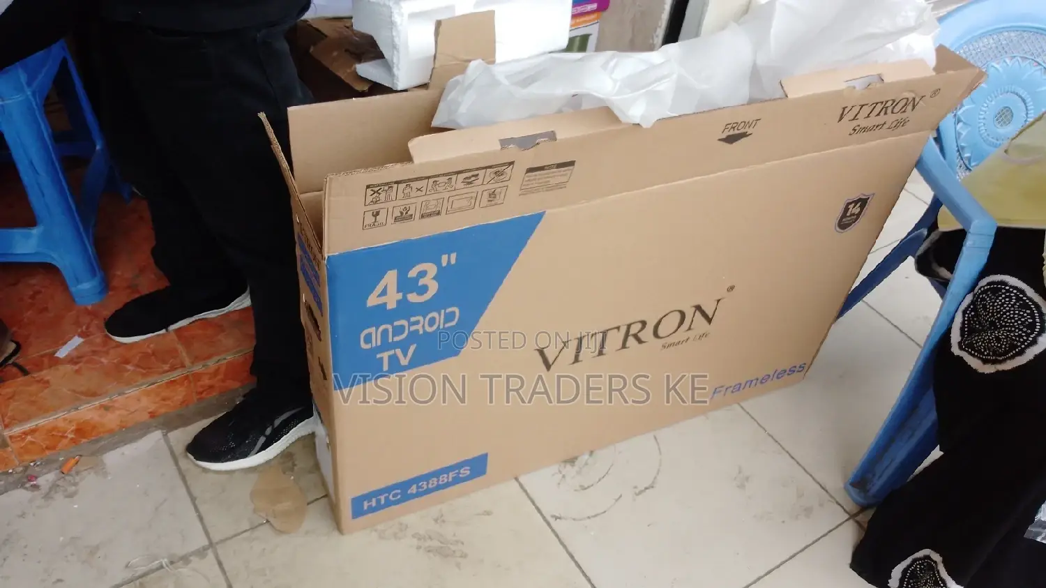 Vitron 43 Inches Smart Android Frameless Tv Full Hd 1080p.
