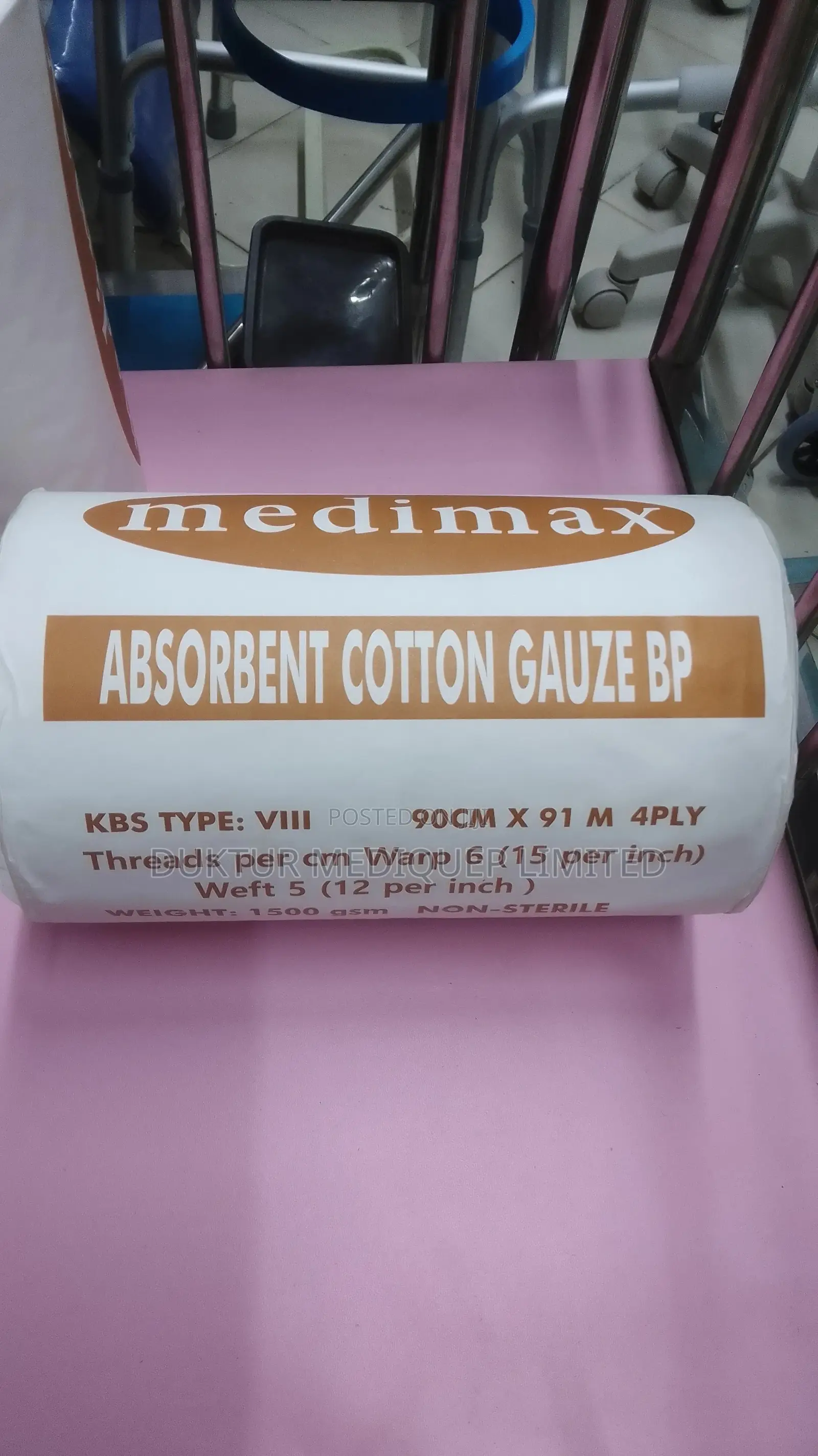 Absorbent Gauze Cotton Bp, 90cm X 91 M 4ply