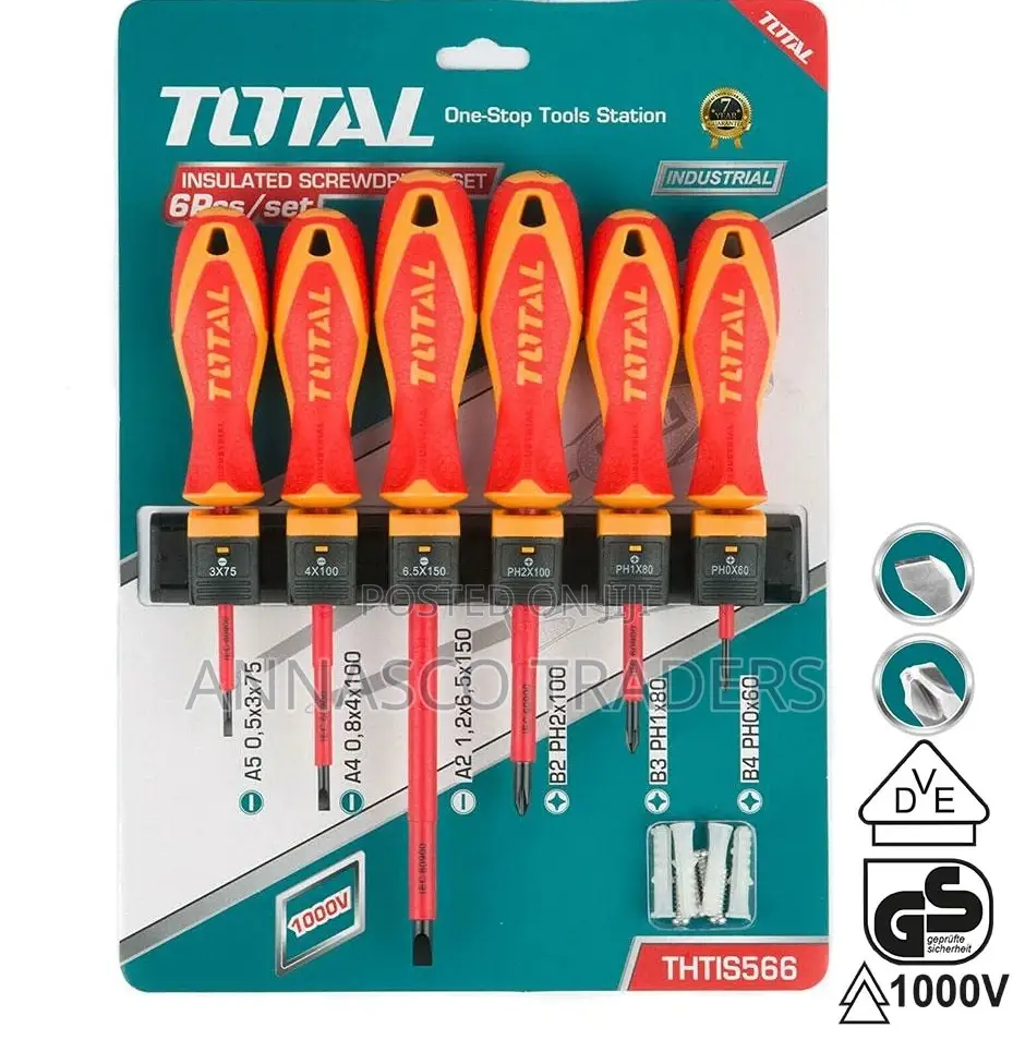 Total THTIS566 6 PCS Insulated Screwdriver Set