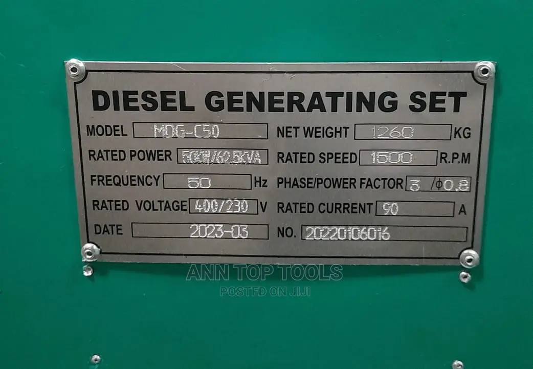 New 62.5 Kva Cummins Generator With Stamford Alternator
