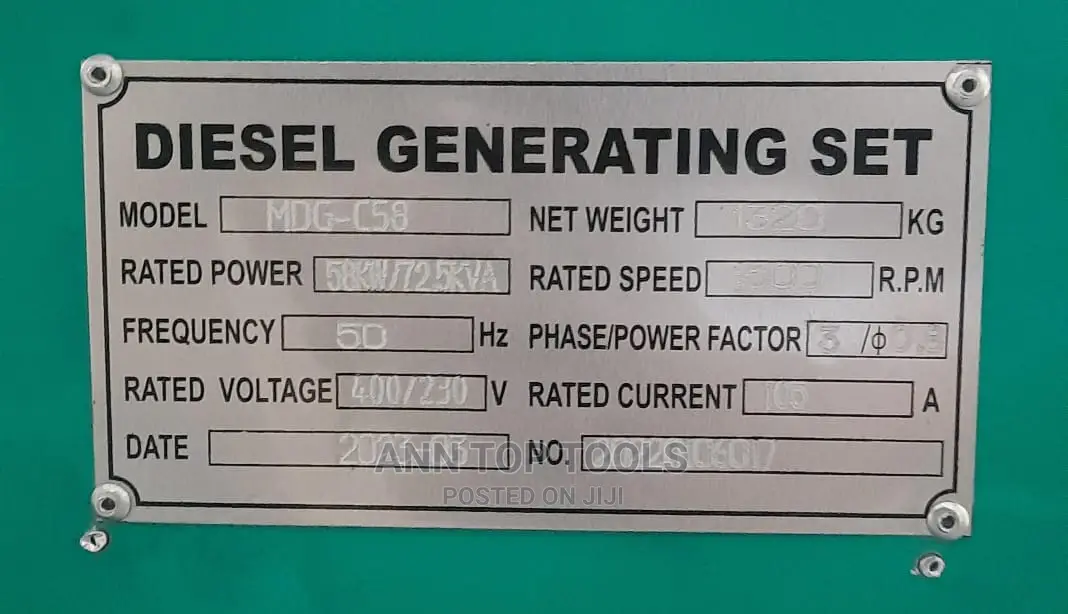New 72.5 Kva Cummins Generator With Stamford Alternator