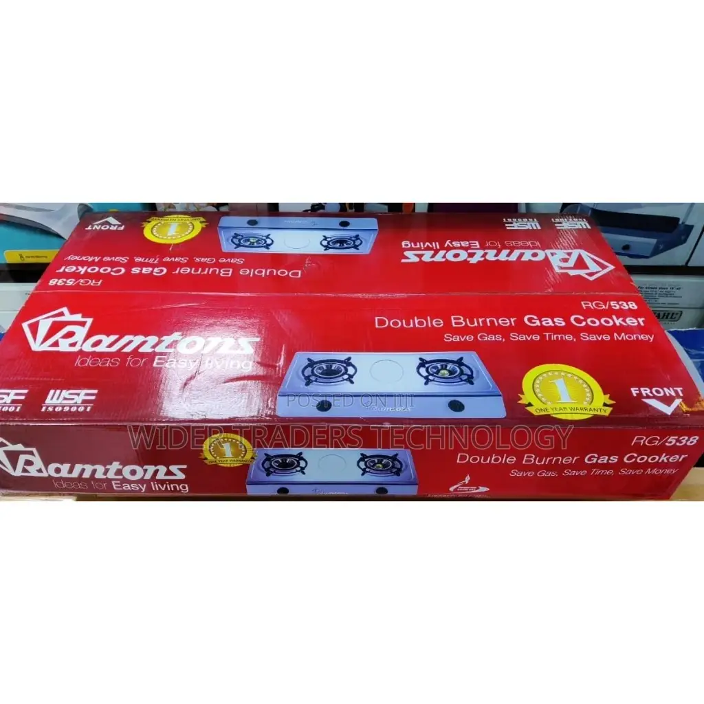 Gas Cooker 2 Burner Stainless Steel- Rg/538