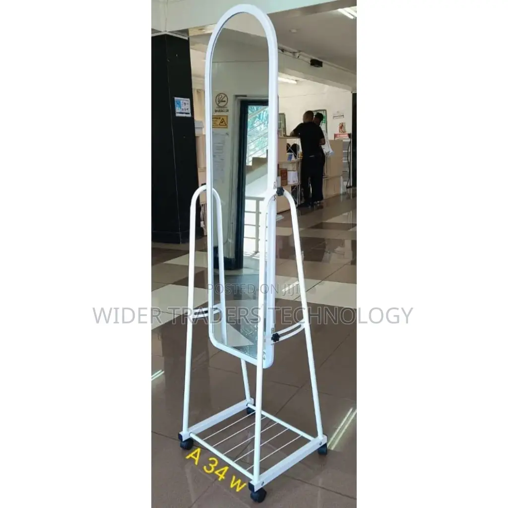 Dressing Mirror With Wheel and Shoe Rack