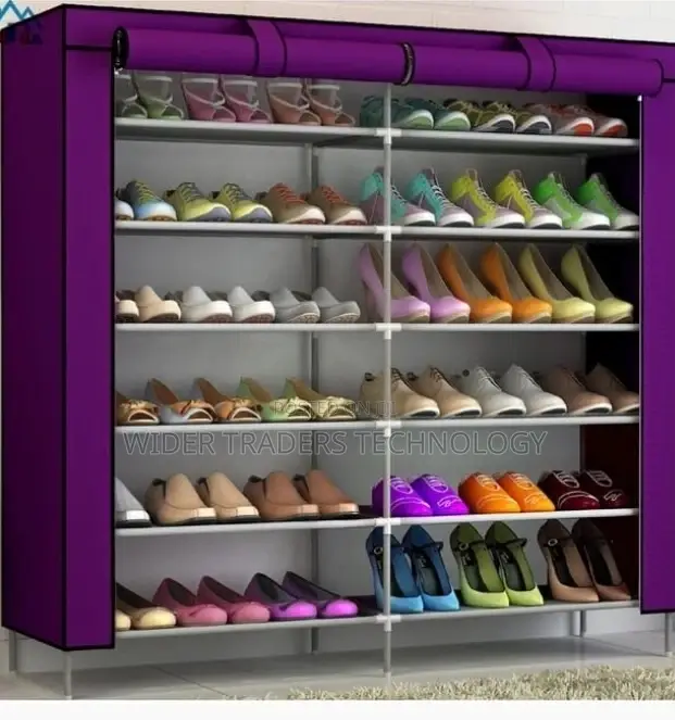 Double Column Shoe Rack With Cover at