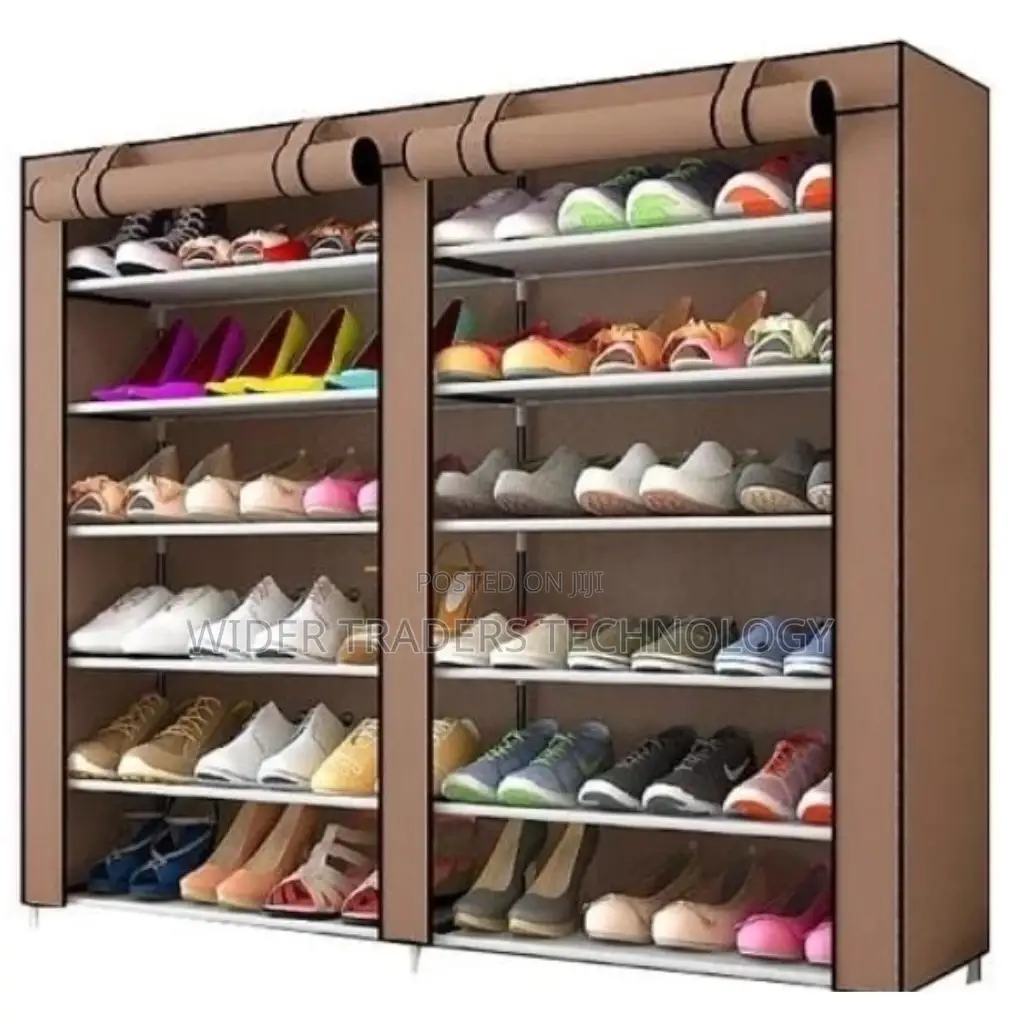Double Column Shoe Rack With Cover