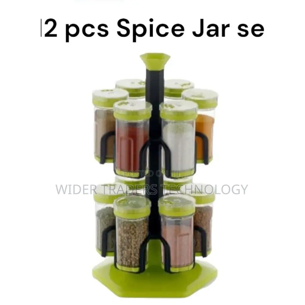 Signature 12 PCS Rotating Spice Jar Set Spice Rack