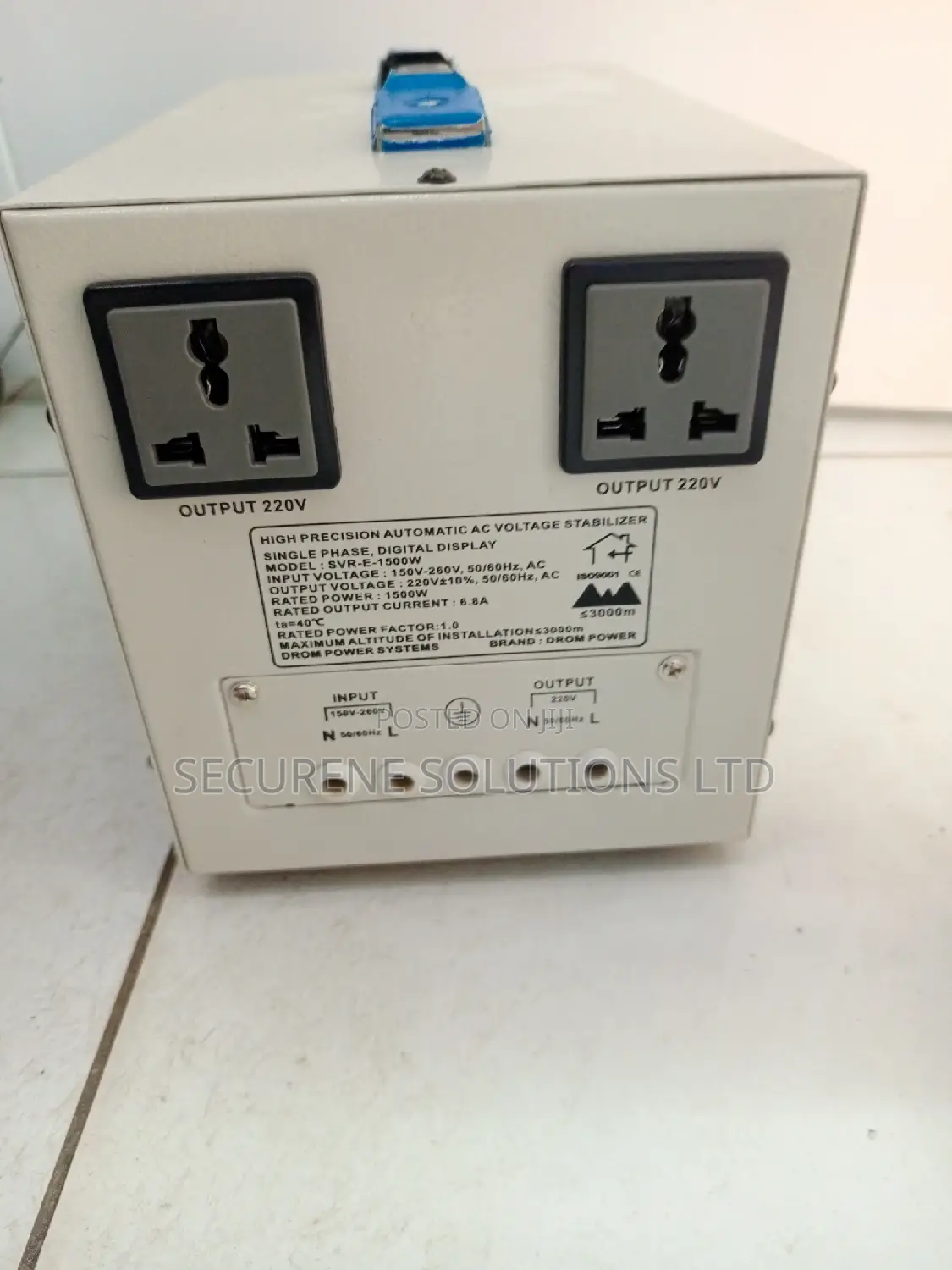 Automatic Voltage Stabilizer 1500w Relay Type Digital Displa
