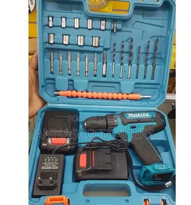 Makita Accessories 21V Cordless 2 Battery Electric Drill Wit