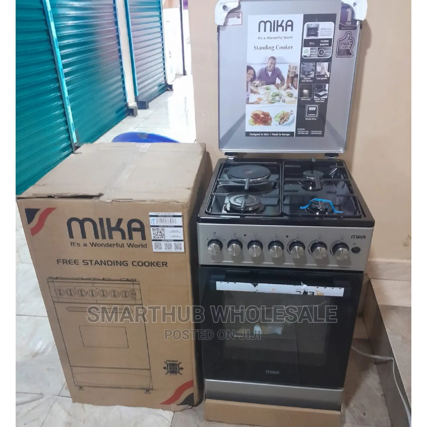 Mika 50*60 Silver 3+1 Standing Cooker