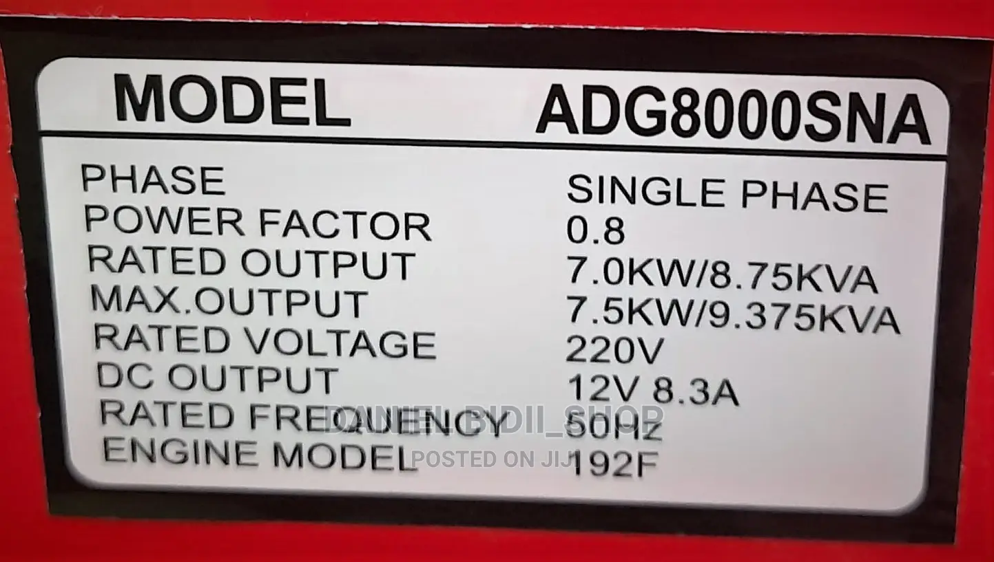 ADG8000SNA Aico Japan 8.75kva Diesel Generator WITH ATS