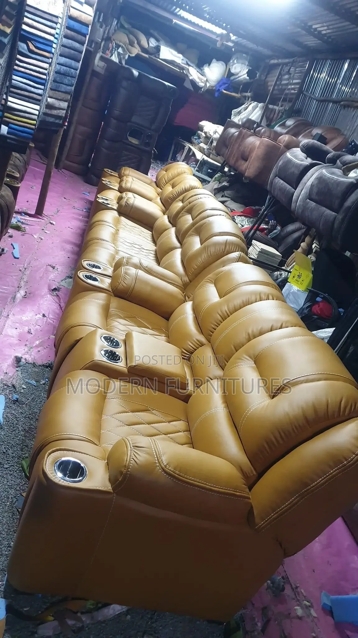 Leather 7 Seater Recliner Like Sofa