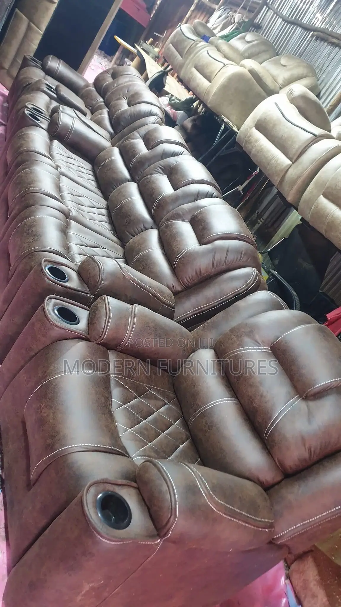 6 Seater Sub-Recliner Sofa