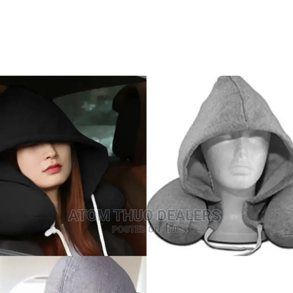 Microfiber Travel Neck Pillow With Hoddie**