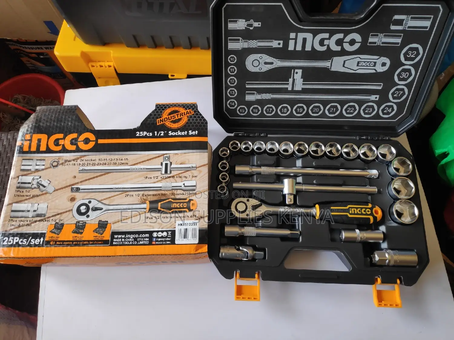 Ingco Sockets Set 25pcs 1/2 Inch Drive Ratchet Wrench