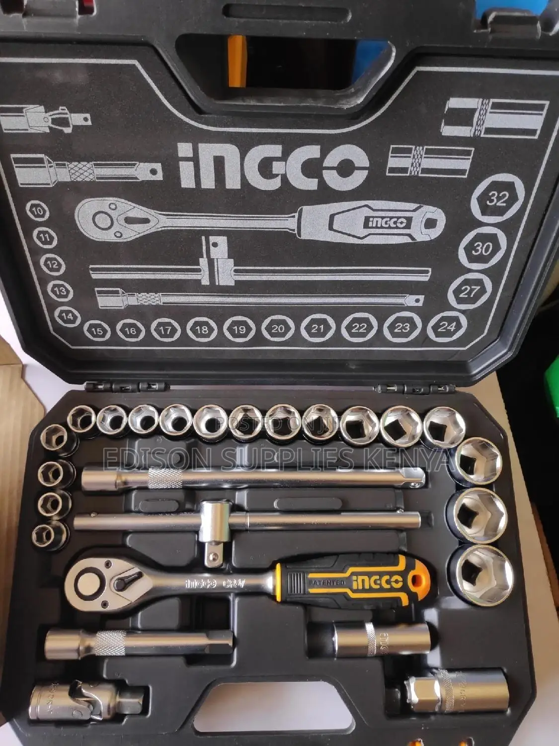 Ingco Sockets Set 25pcs 1/2 Inch Drive Ratchet Wrench