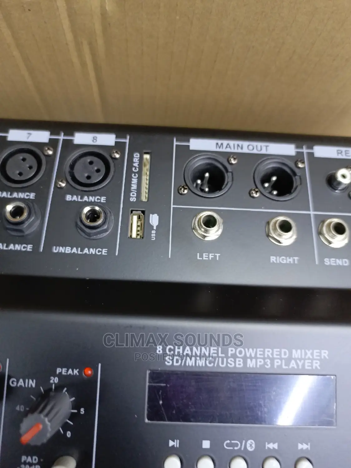 Powered Mixer 8 Channels Maxs