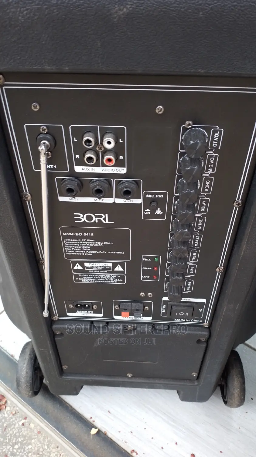 BORL BO- 0415 15 Inch Powered Speaker With Two Microphone