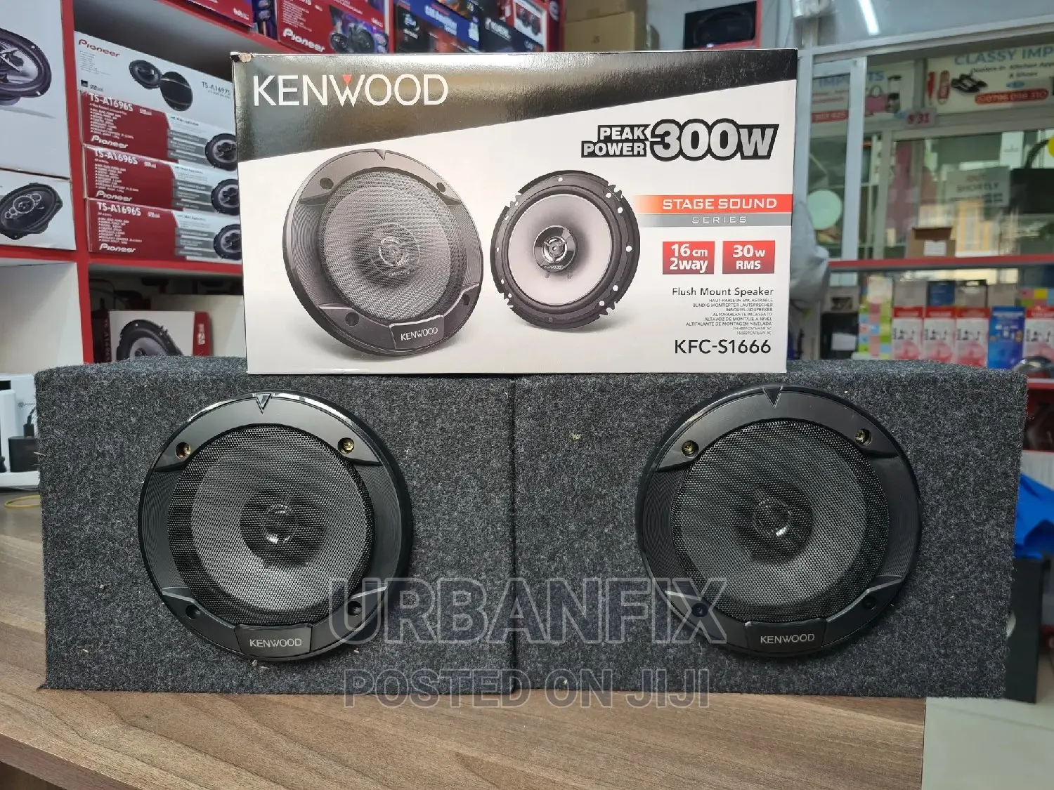 Kenwood KFC-S1666 300 Watts 6 Inch Speakers With Cabinets