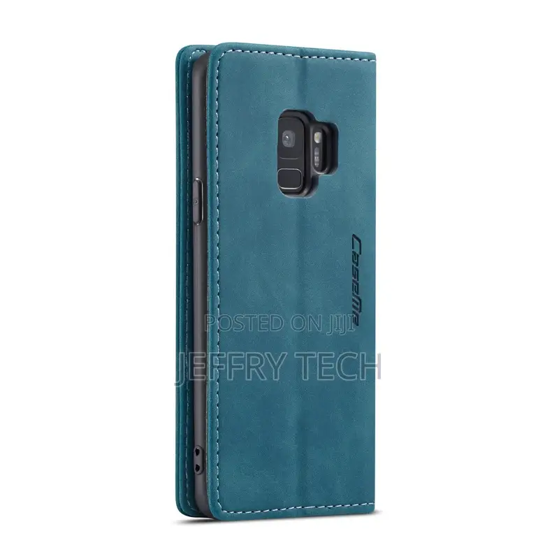 Horizontal Flip Leather Case for Samsung Galaxy S9 Blue