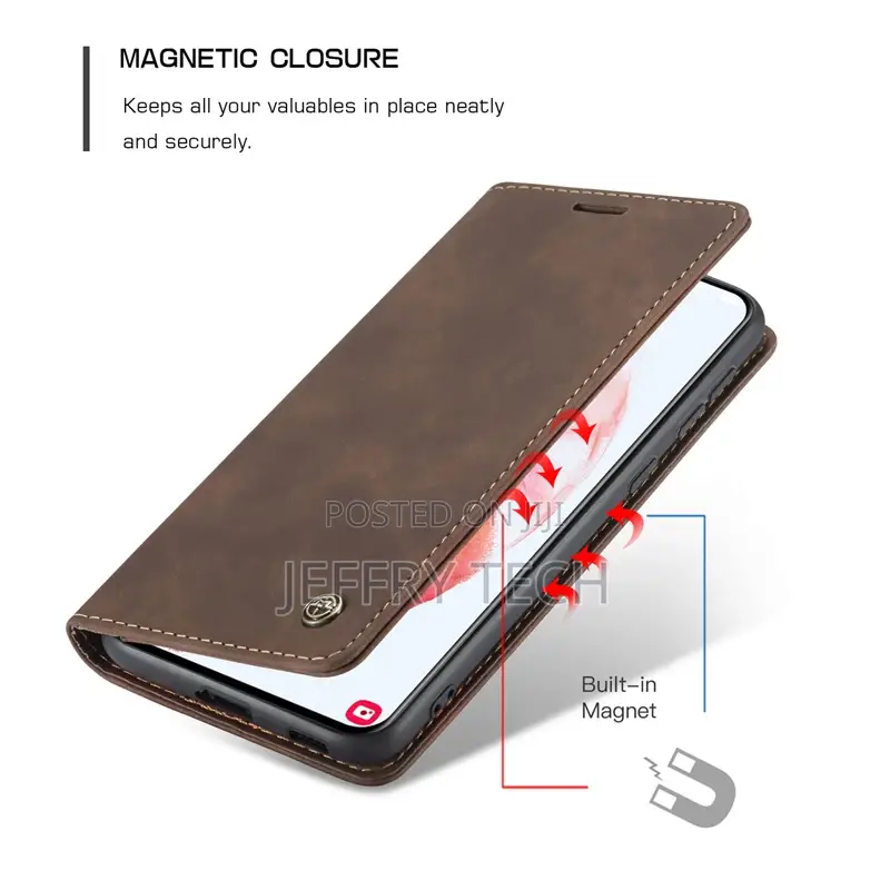 Horizontal Flip Leather Case for Samsung Galaxy S21 5G Brow