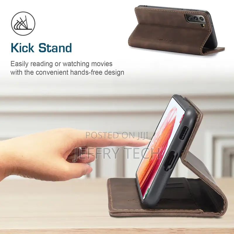 Horizontal Flip Leather Case for Samsung Galaxy S21 5G Brow