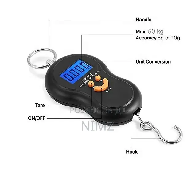 Digital Portable 50kg Weighing Scale Mini Hand Hook Scale