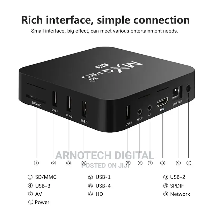Multimedia Android Tv Box 4gb + 64gb
