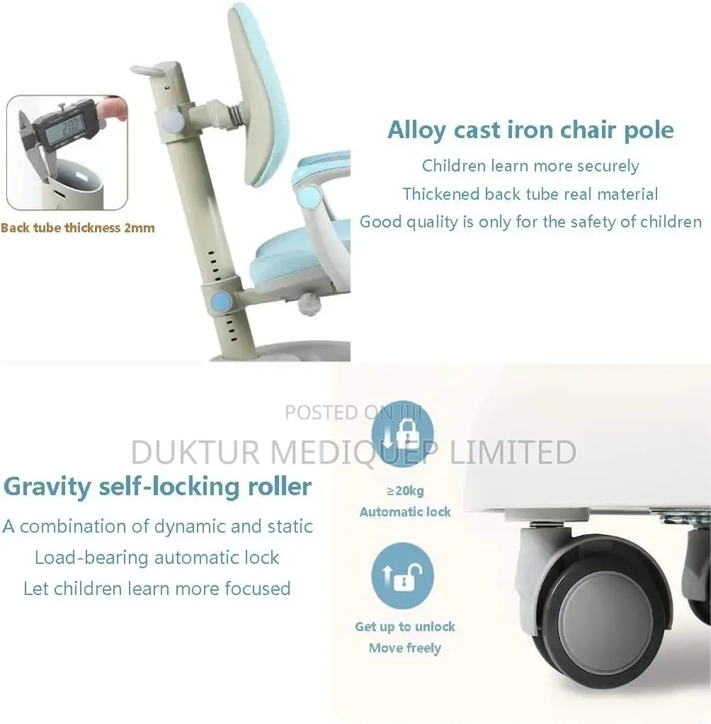Ergonomic Children's Study/ Learning Chair Adjustable Height