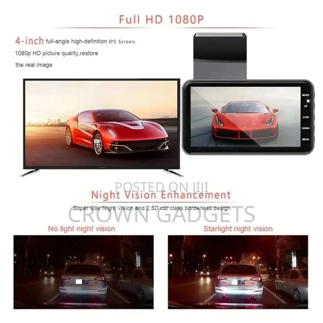 Dual Lens Vehicle Blackbox DVR G-Sensor