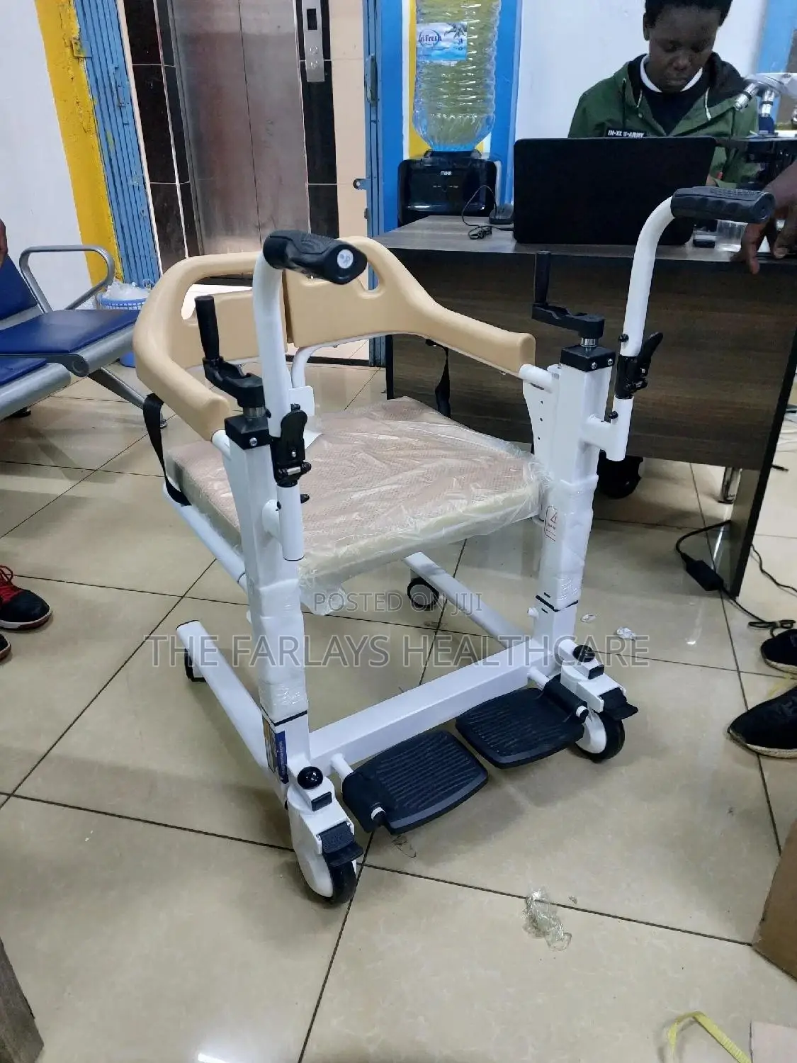Patient Transfer Chair With Commode.