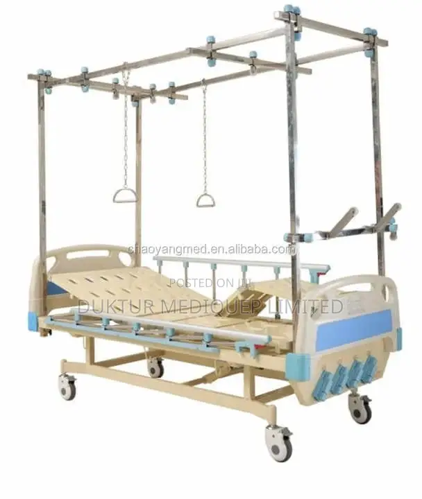 4 Crank Manual Lumbar Orthopedic Traction Bed With Mattress