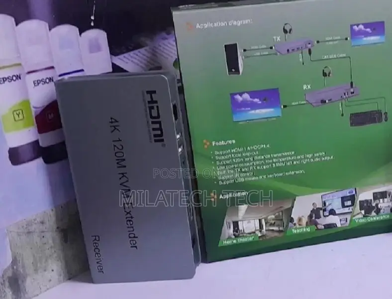 New HDMI USB KVM Extender 120M Over Cat6 KVM Extender