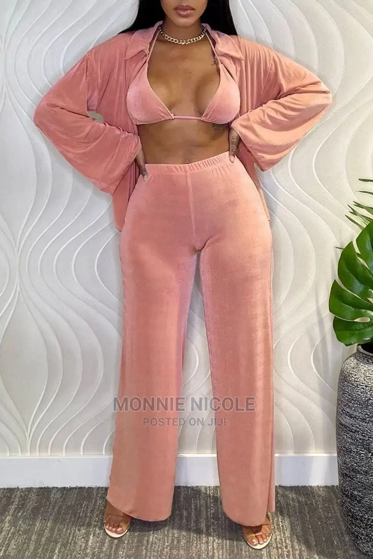 Peach 3-Piece Set/ Stylish Beach Wear
