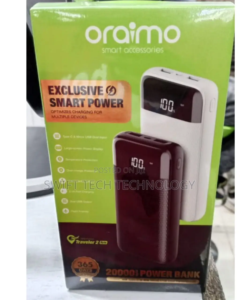 Power Bank Oraimo Power Bank 20,000 Amh ,Amh