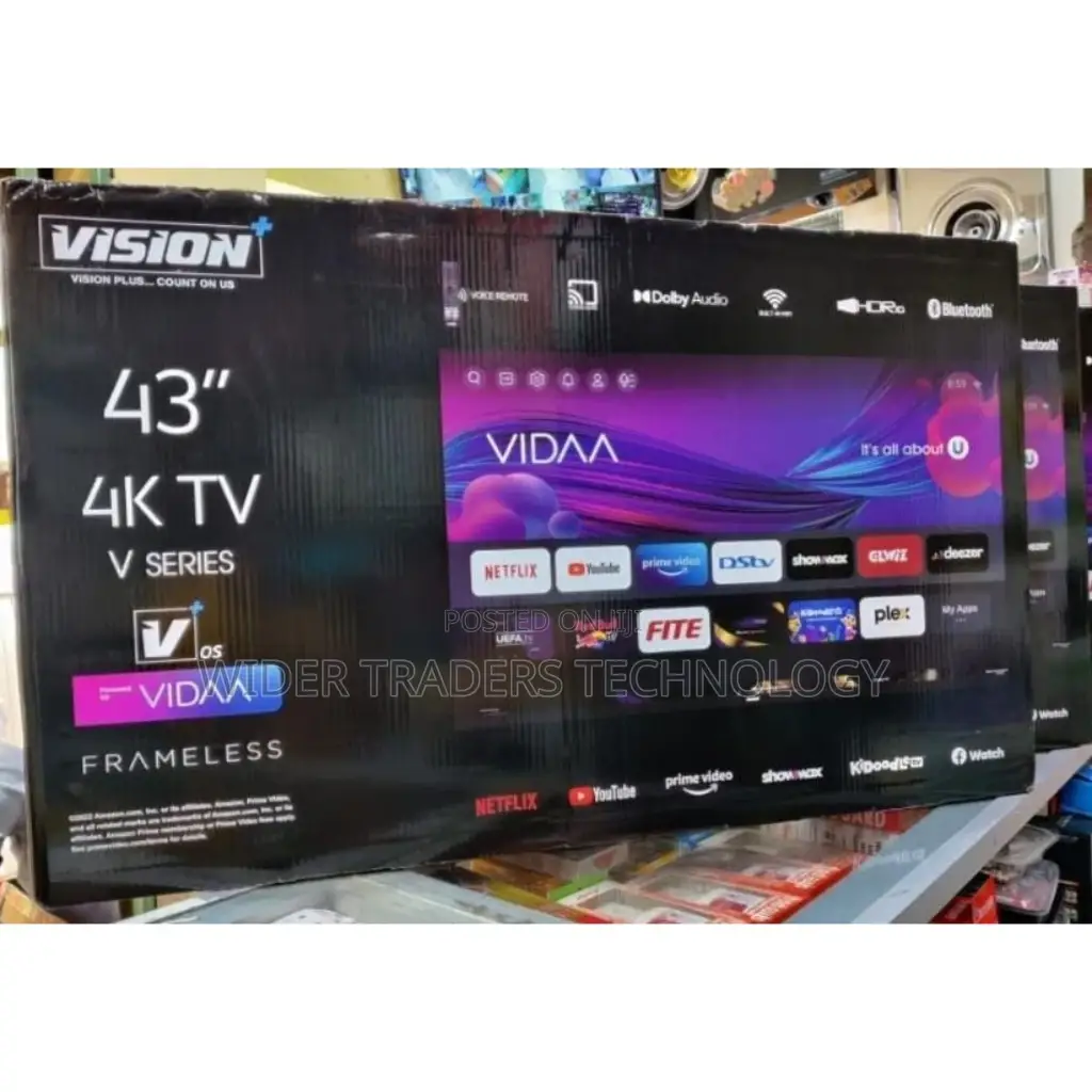 Vision Plus 43′′ Smart UHD Frameless VIDAA TV