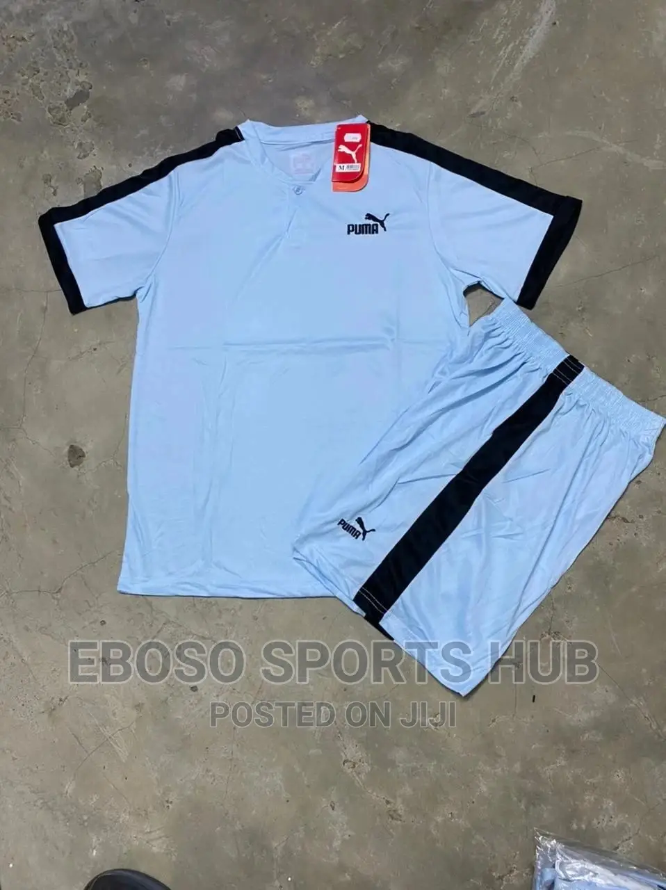 Puma Football Uniform With Stripes